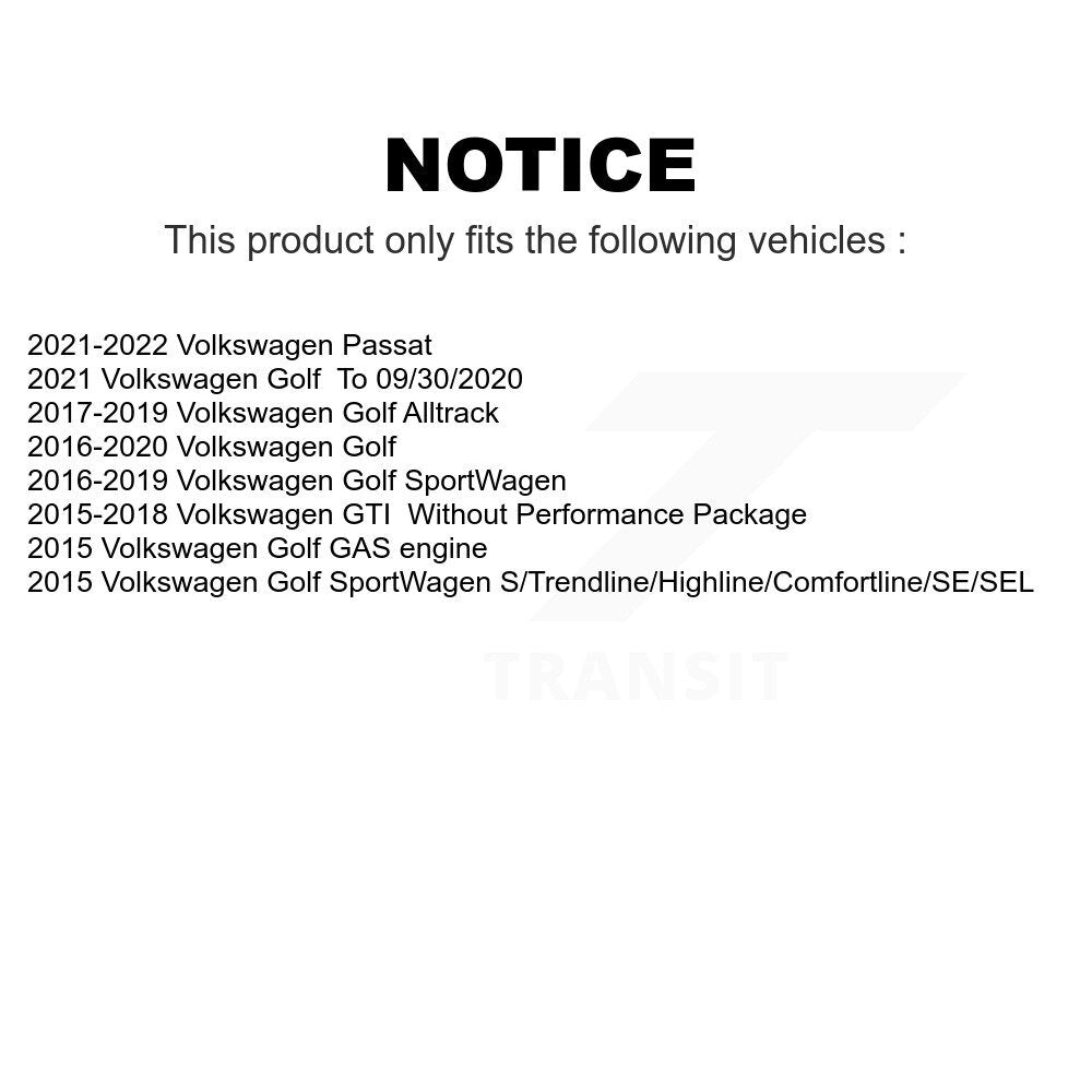 Front Rear Ceramic Brake Pads Kit For Volkswagen GTI Golf SportWagen Alltrack Passat KTC-100530