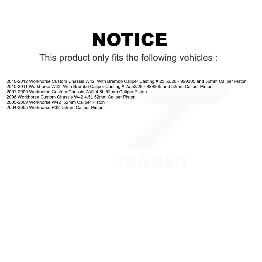 Front Rear Ceramic Brake Pads Kit For W42 Workhorse Custom Chassis P32 KTC-100627