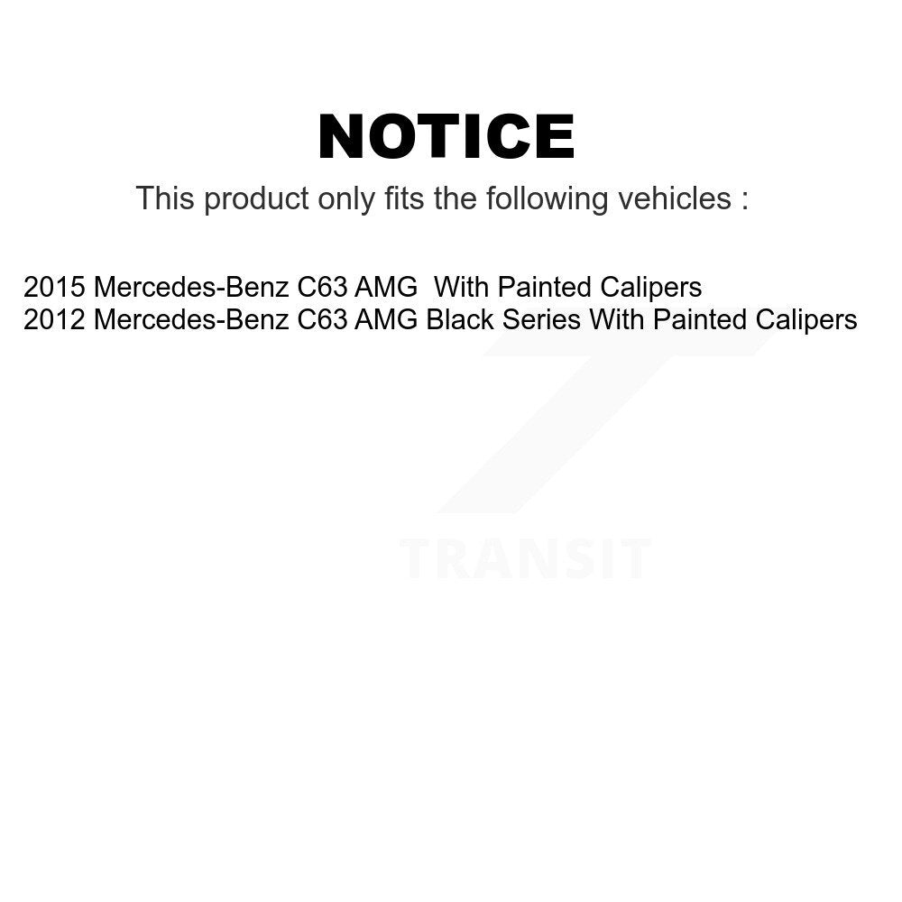 Front Rear Ceramic Brake Pads Kit For Mercedes-Benz C63 AMG With Painted Calipers KTC-100685