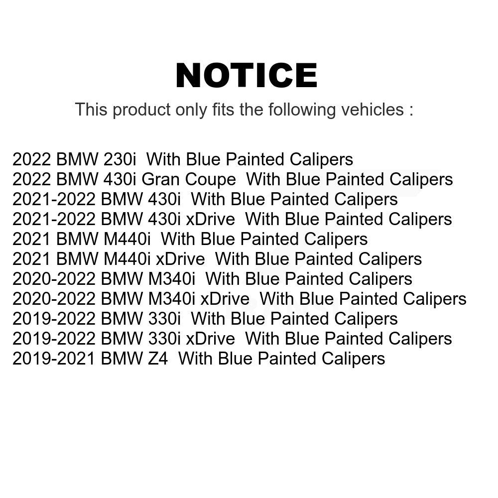 Front Rear Ceramic Brake Pads Kit For BMW 330i xDrive M340i Z4 230i 430i M440i Gran Coupe With Blue Painted Calipers KTC-100710