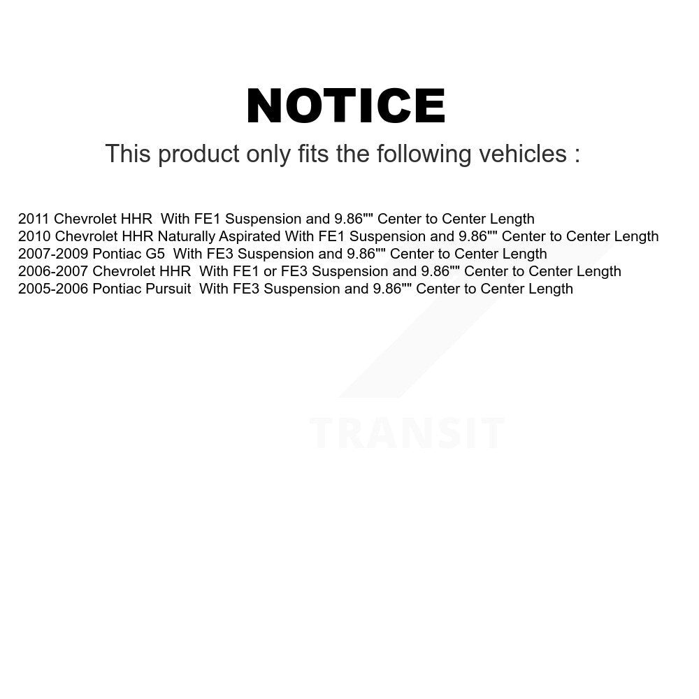 Front Suspension Control Arm And Ball Joint Assembly Stabilizer Bar Link Kit For Chevrolet HHR Pontiac G5 Pursuit KTR-100130