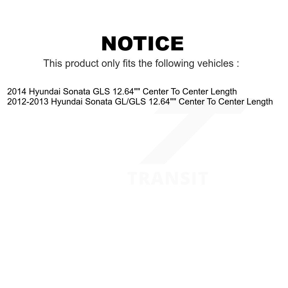 Front Suspension Control Arm And Ball Joint Assembly Stabilizer Bar Link Kit For Hyundai Sonata 12.64" Center To Length KTR-100238