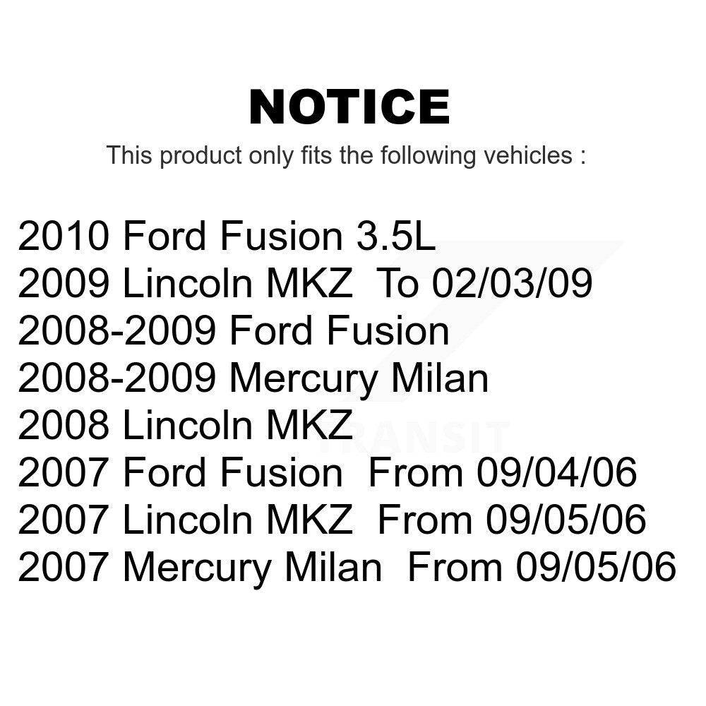 Front Suspension Control Arm And Ball Joint Assembly Stabilizer Bar Link Kit For Ford Fusion Lincoln MKZ Mercury Milan KTR-100263