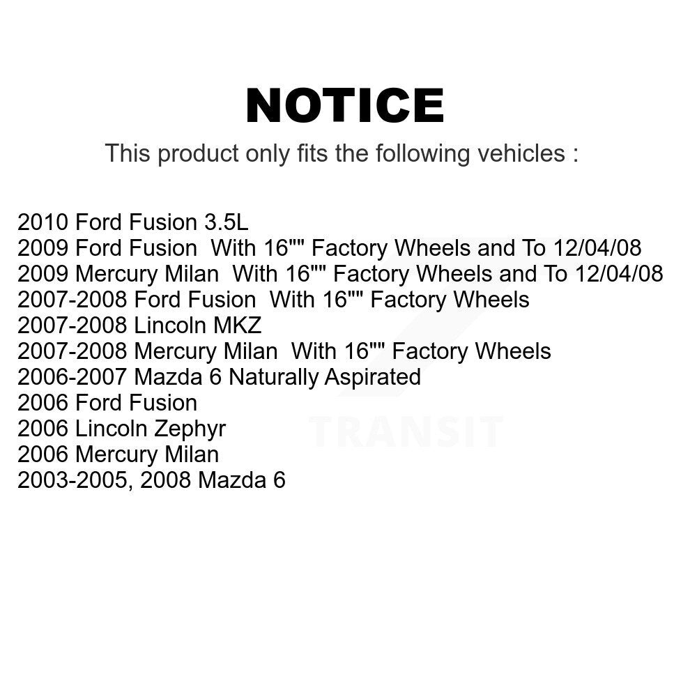 Front Suspension Control Arm And Ball Joint Assembly Stabilizer Bar Link Kit For Ford Fusion Mazda 6 Mercury Milan Lincoln MKZ Zephyr KTR-100307