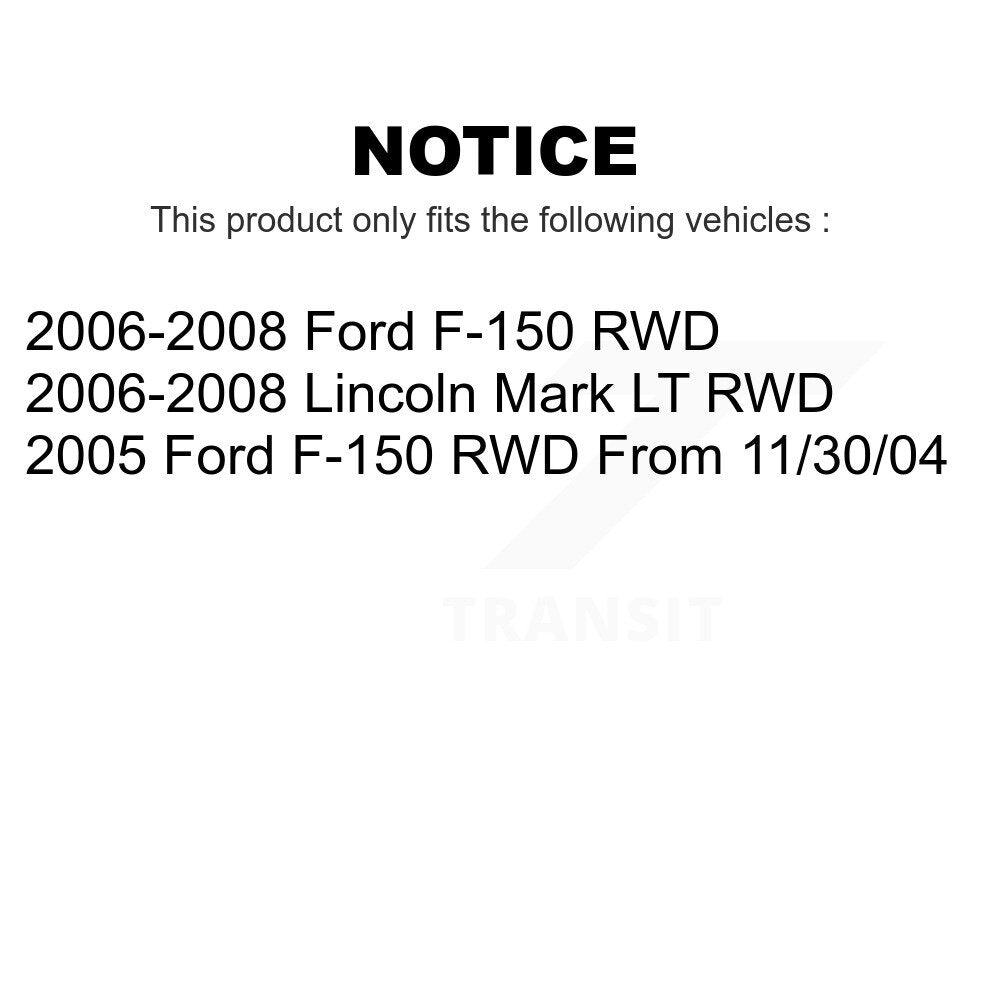 Front Suspension Control Arm And Ball Joint Assembly Steering Tie Rod End Stabilizer Bar Link Kit (8Pc) For Ford F-150 Lincoln Mark LT RWD KTR-100353