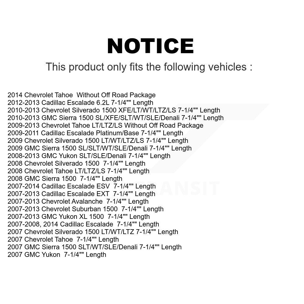 Front Suspension Control Arm And Ball Joint Assembly Steering Tie Rod End Stabilizer Bar Link Kit (8Pc) For Chevrolet Silverado 1500 GMC Sierra Tahoe Suburban Yukon Cadillac XL Avalanche Escalade ESV EXT KTR-100408