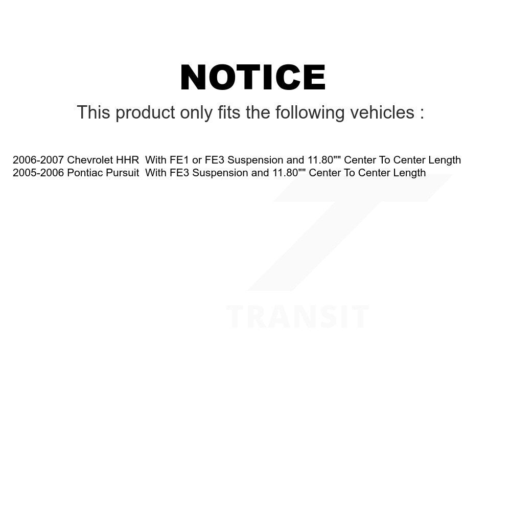 Front Suspension Control Arm And Ball Joint Assembly Steering Tie Rod End Stabilizer Bar Link Kit (8Pc) For Chevrolet HHR Pontiac Pursuit KTR-100411