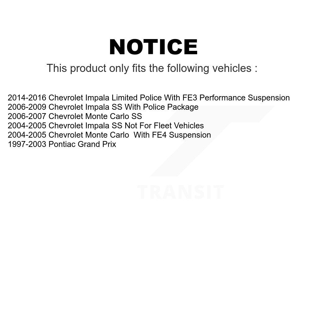 Front Suspension Control Arm And Ball Joint Assembly Steering Tie Rod End Stabilizer Bar Link Kit (8Pc) For Chevrolet Impala Pontiac Grand Prix Limited Monte Carlo KTR-100444