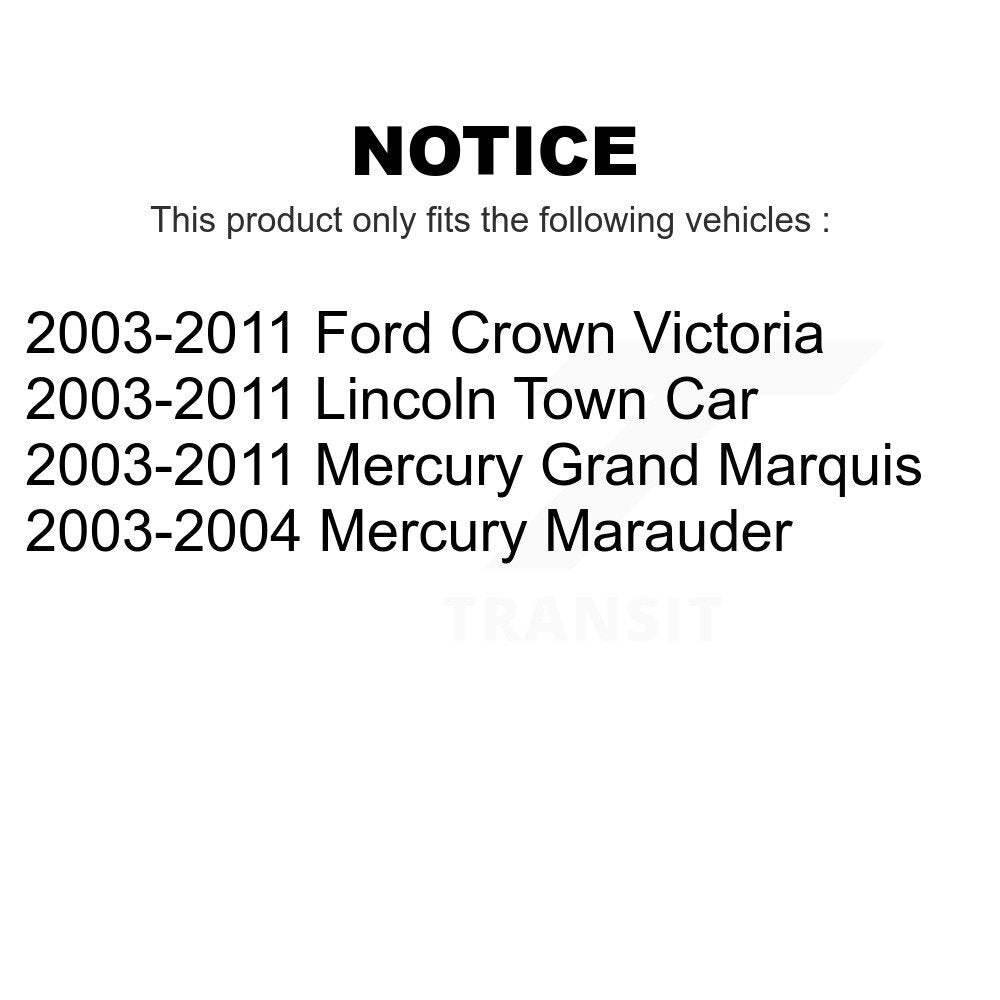 Front Suspension Control Arm And Ball Joint Assembly Steering Tie Rod End Stabilizer Bar Link Kit (8Pc) For Ford Crown Victoria Mercury Grand Marquis Lincoln Town Car Marauder KTR-100524