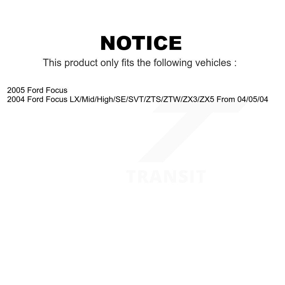 Front Suspension Control Arm And Ball Joint Assembly Steering Tie Rod End Stabilizer Bar Link Kit (8Pc) For Ford Focus KTR-100583