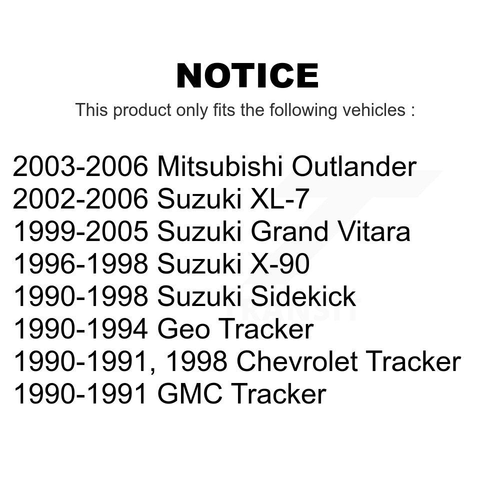 Front Suspension Stabilizer Bar Link Pair For Suzuki XL-7 Mitsubishi Outlander Grand Vitara Tracker Geo Sidekick Chevrolet X-90 GMC KTR-100711