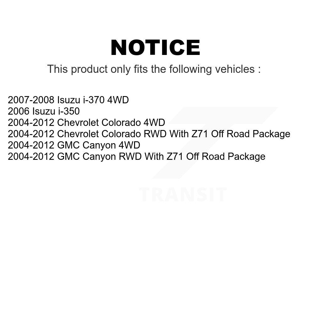 Front Suspension Stabilizer Bar Link Kit For Chevrolet Colorado GMC Canyon Isuzu i-370 i-350 KTR-100900