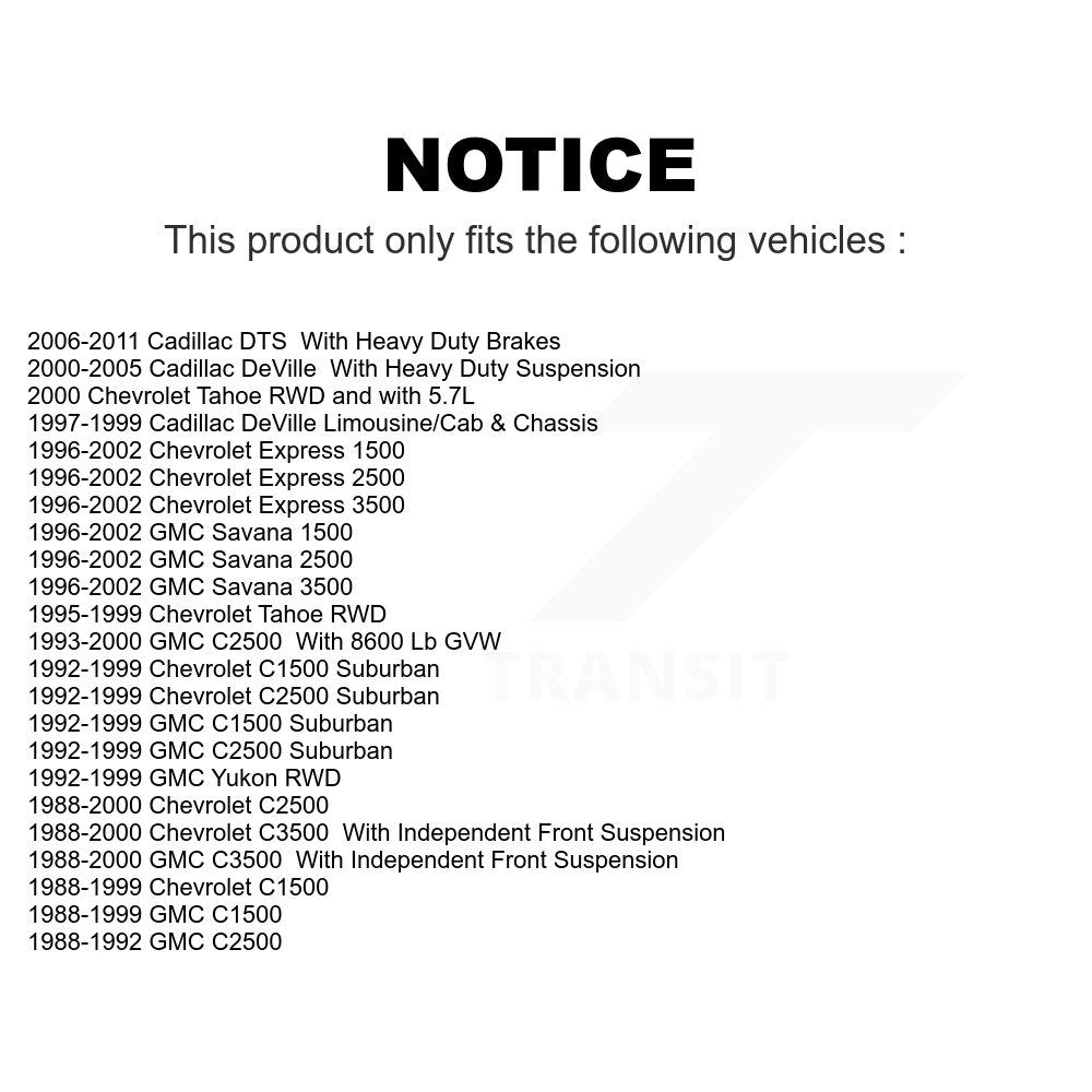 Front Suspension Ball Joints Pair For Chevrolet C1500 GMC Cadillac Tahoe DeVille C2500 C3500 DTS Express 3500 Suburban Yukon 1500 2500 Savana KTR-101192