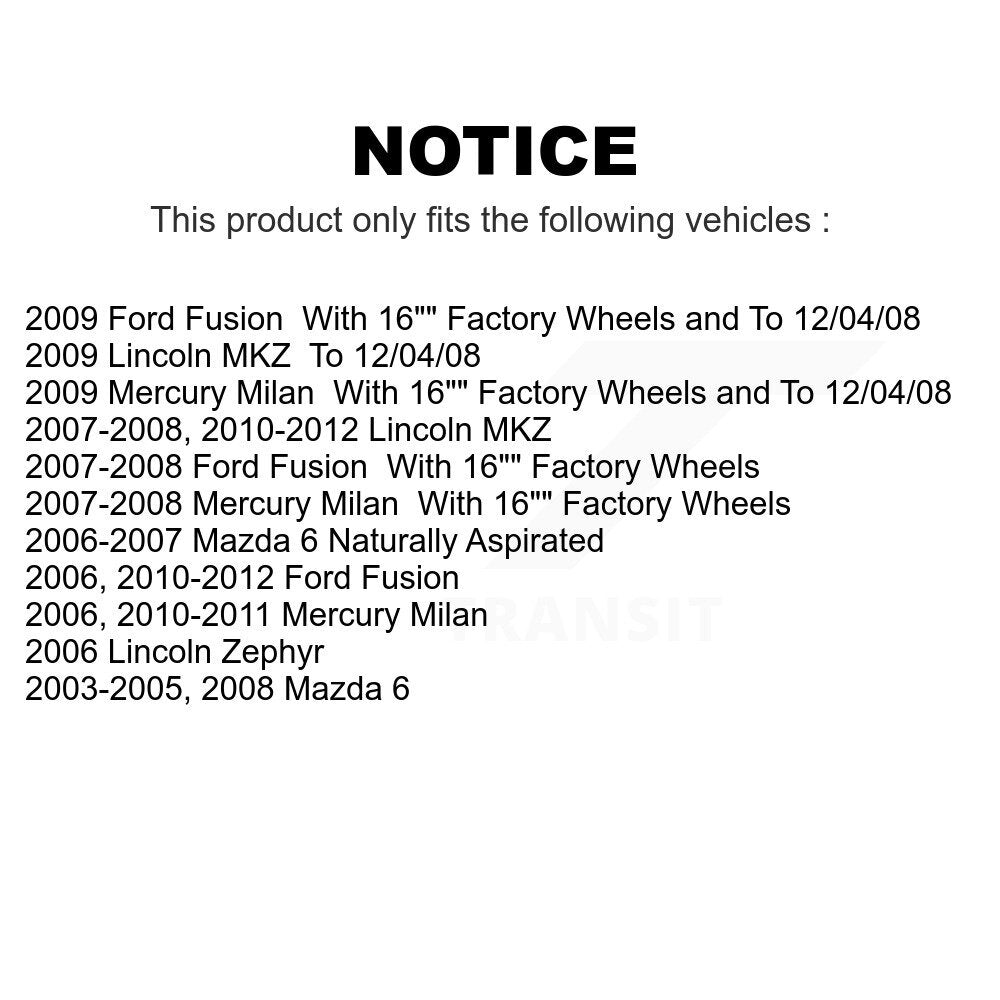 Front Suspension Control Arm And Ball Joint Assembly Kit For Ford Fusion Mazda 6 Lincoln MKZ Mercury Milan Zephyr KTR-101508