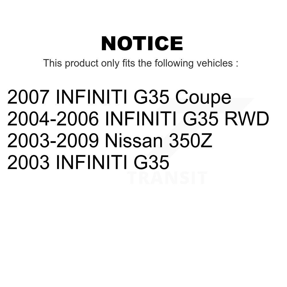 Front Suspension Control Arm And Ball Joint Assembly Kit For Infiniti G35 Nissan 350Z INFINITI KTR-101516