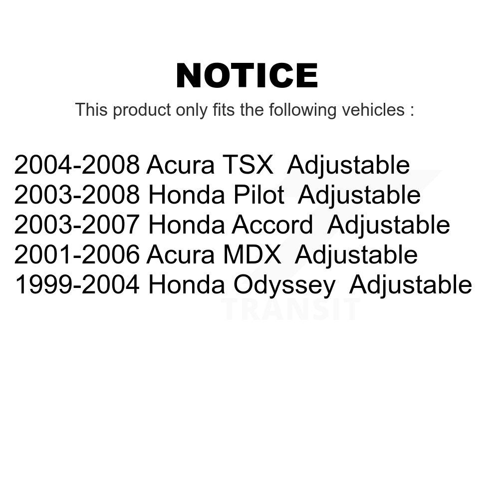 Rear Suspension Control Arm And Ball Joint Assembly Pair For Honda Accord Pilot Odyssey Acura MDX TSX Adjustable KTR-101620