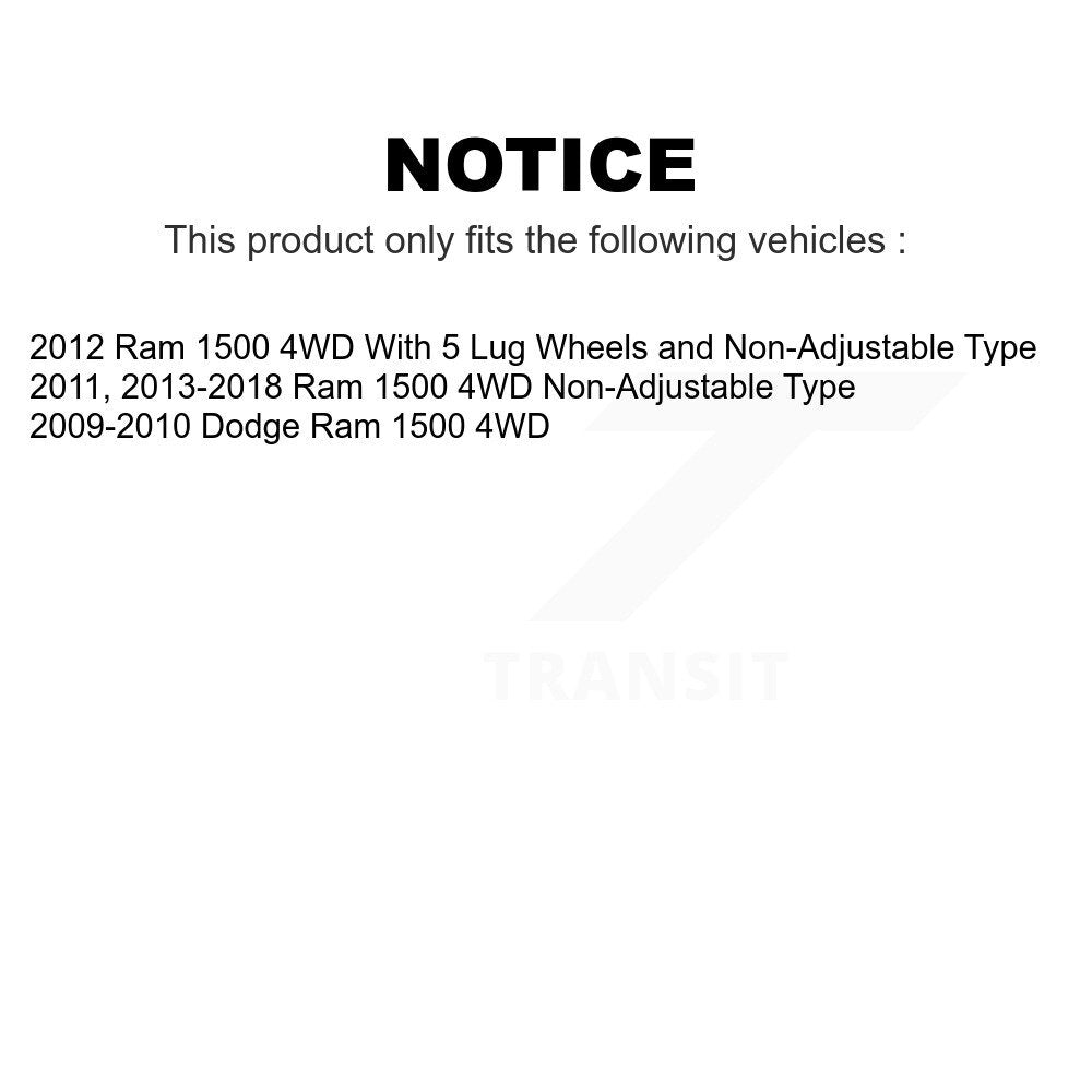 Front Suspension Ball Joints Kit For Ram 1500 Dodge 4WD KTR-101826