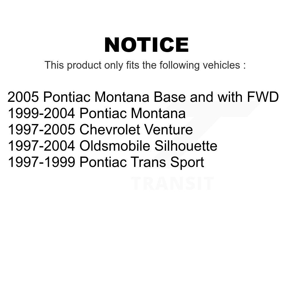 Front Steering Tie Rod End Kit For Chevrolet Venture Pontiac Montana Oldsmobile Silhouette Trans Sport KTR-101867