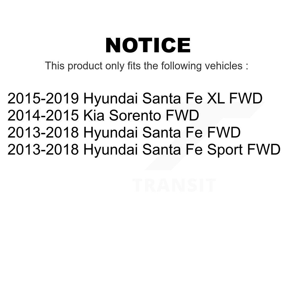 Front Rear Suspension Stabilizer Bar Link Kit For Hyundai Santa Fe Sport Kia Sorento XL FWD KTR-102083