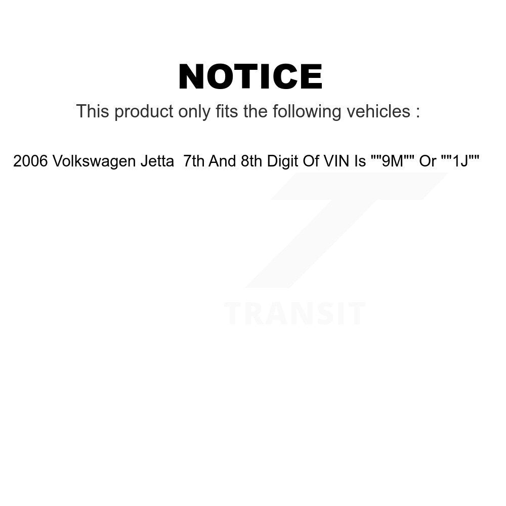 Front Rear Suspension Stabilizer Bar Link Kit For 2006 Volkswagen Jetta 7th And 8th Digit Of VIN Is "9M" Or "1J" KTR-102149
