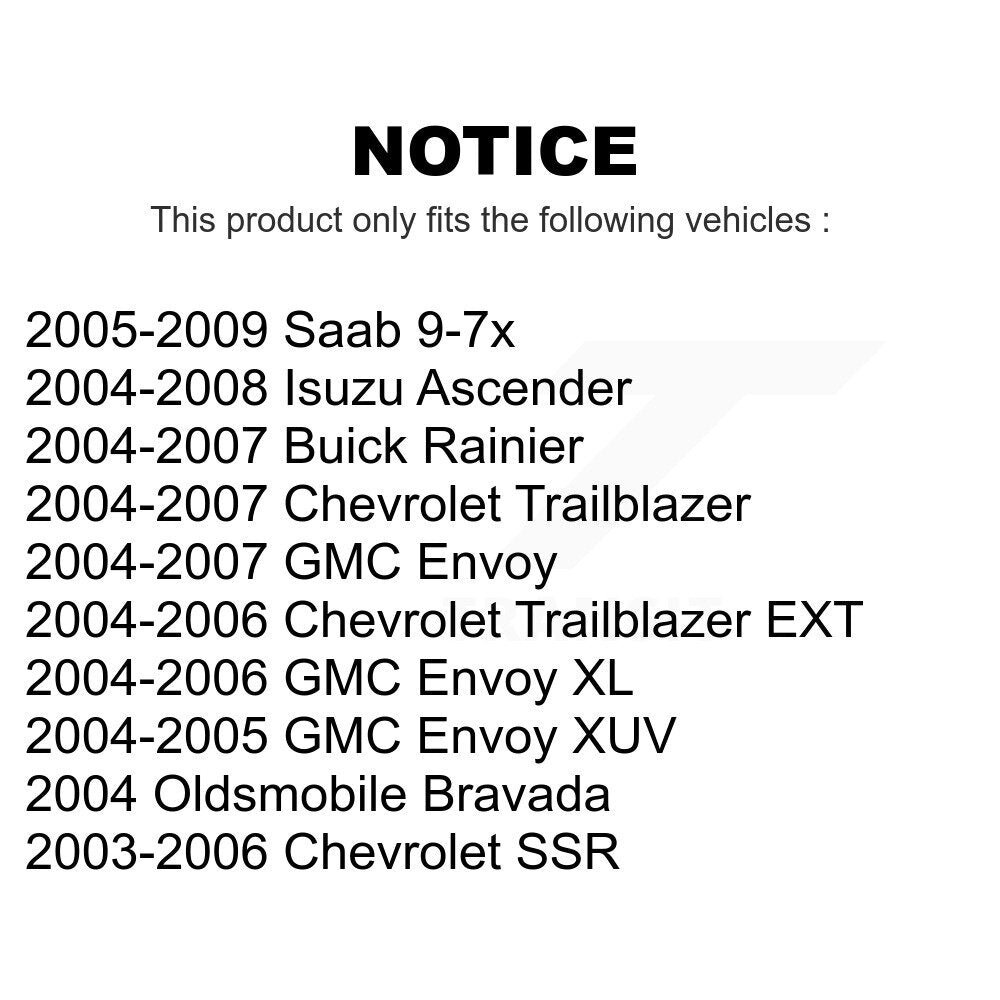 Front Rear Suspension Stabilizer Bar Link Kit For Chevrolet Trailblazer GMC Envoy EXT XL Buick Rainier XUV SSR Isuzu Ascender Saab 9-7x Oldsmobile Bravada KTR-102184