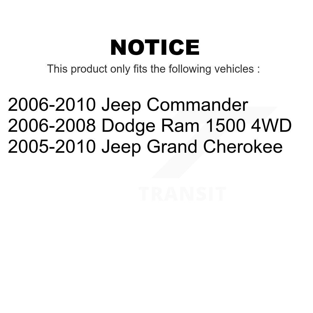 Front Lower Arm At Strut Fork Suspension Control Bushing Pair For Jeep Grand Cherokee Dodge Ram 1500 Commander KTR-102279