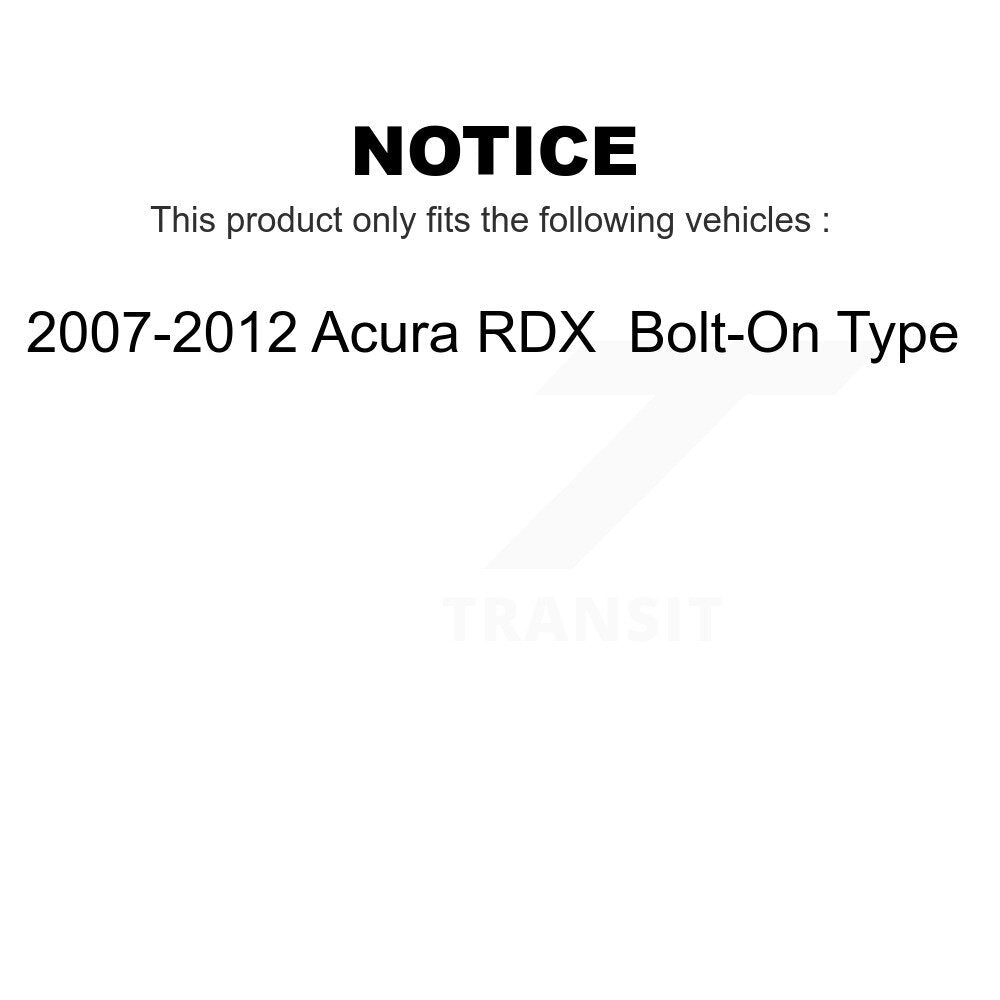 Front Suspension Ball Joint And Tie Rod End Kit For 2007-2012 Acura RDX Bolt-On Type KTR-102309