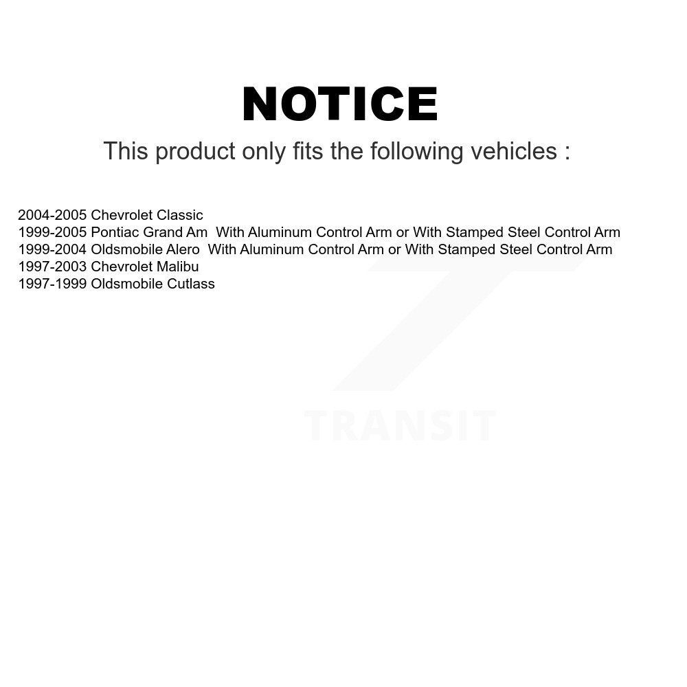 Front Suspension Ball Joint And Tie Rod End Kit For Chevrolet Pontiac Grand Am Malibu Oldsmobile Alero Classic Cutlass KTR-102339