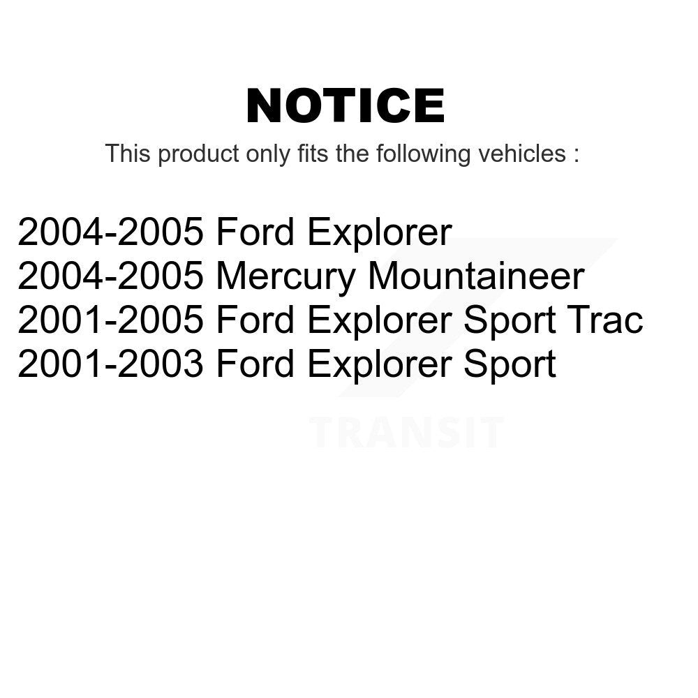 Front Suspension Ball Joint And Tie Rod End Kit For Ford Explorer Sport Trac Mercury Mountaineer KTR-102412
