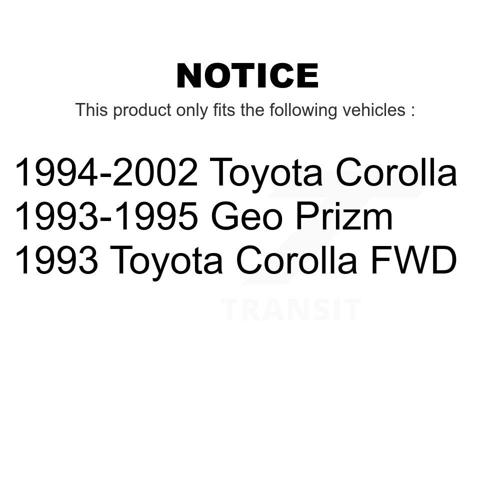 Front Suspension Ball Joint And Tie Rod End Kit For Toyota Corolla Geo Prizm KTR-102416