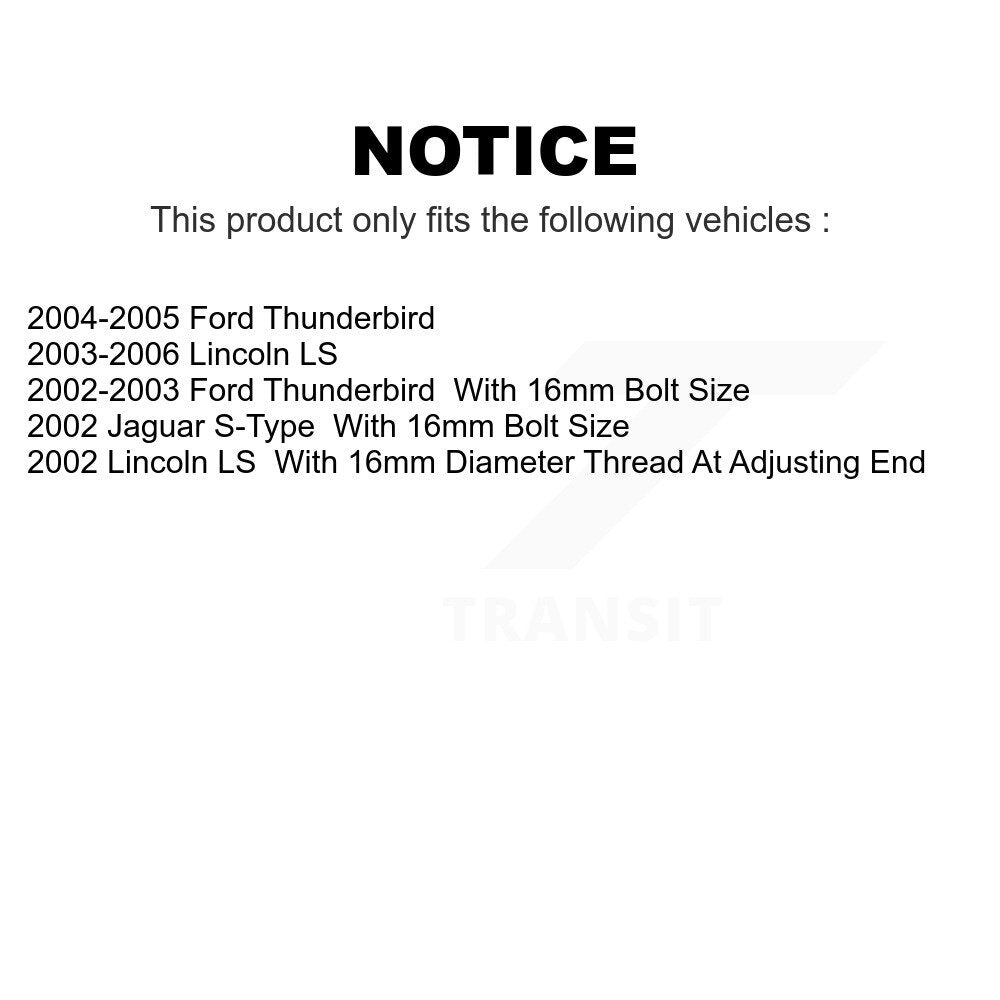 Front Suspension Ball Joint And Tie Rod End Kit For Lincoln LS Ford Thunderbird Jaguar S-Type KTR-102456
