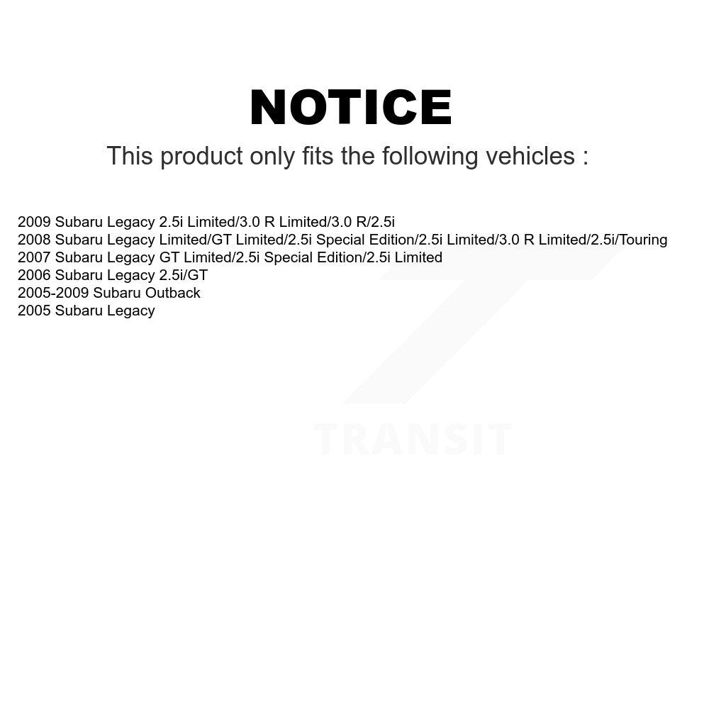 Front Suspension Control Arm And Tie Rod End Kit For Subaru Outback Legacy KTR-102553