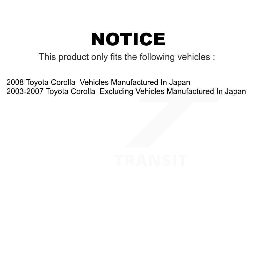 Front Suspension Control Arm And Tie Rod End Kit For Toyota Corolla KTR-102585