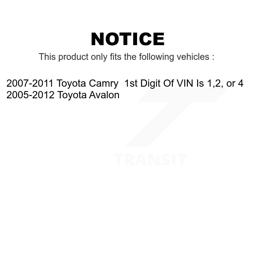 Front Suspension Control Arm Assembly And Tie Rod End Kit For Toyota Camry Avalon KTR-102672