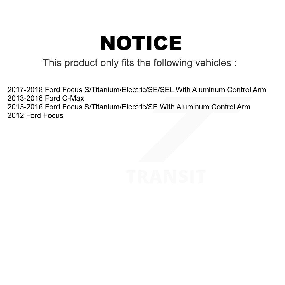 Front Suspension Control Arm Assembly And Tie Rod End Kit For Ford Focus C-Max KTR-102695