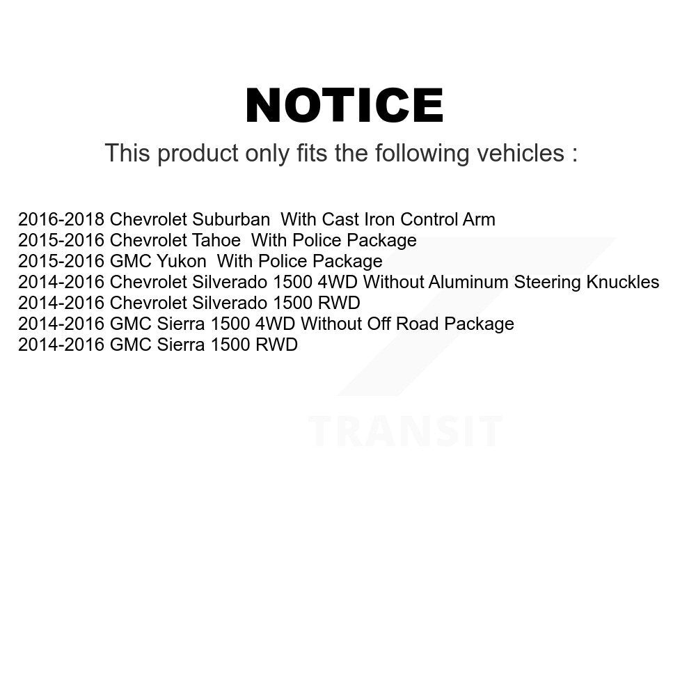 Front Suspension Control Arm Assembly And Tie Rod End Kit For Chevrolet Silverado 1500 GMC Sierra Tahoe Suburban Yukon KTR-102893