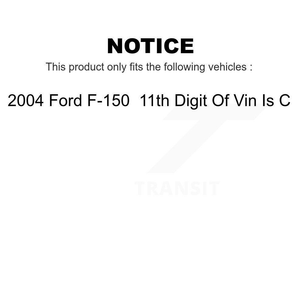 Front Suspension Ball Joint And Tie Rod End Kit For 2004 Ford F-150 11th Digit Of Vin Is C KTR-103011