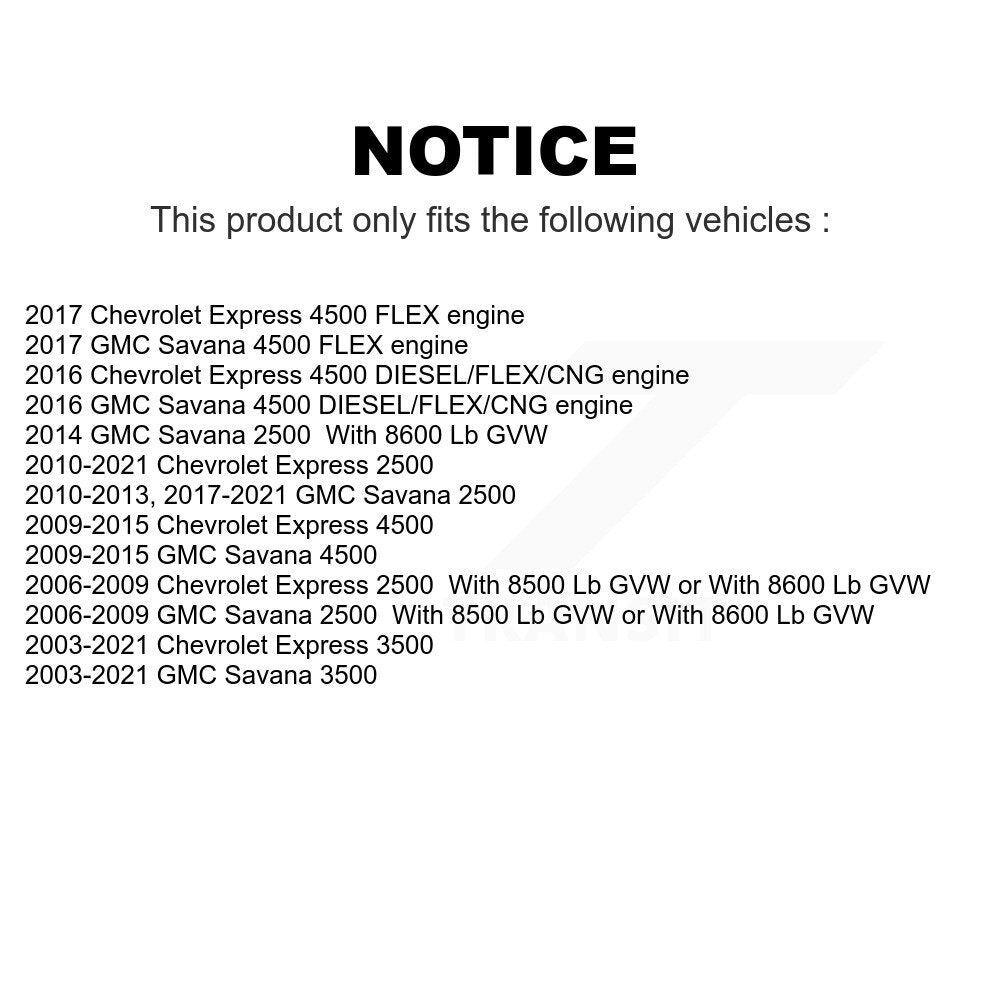 Front Suspension Ball Joints Kit For Chevrolet Express 3500 2500 GMC Savana 4500 KTR-103033