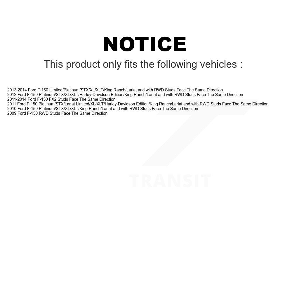 Front Suspension Control Arm And Ball Joint Assembly Stabilizer Bar Link Kit For Ford F-150 Studs Face The Same Direction KTR-103050