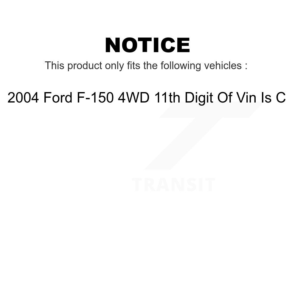 Front Suspension Control Arm And Ball Joint Assembly Stabilizer Bar Link Kit For 2004 Ford F-150 4WD 11th Digit Of Vin Is C KTR-103060