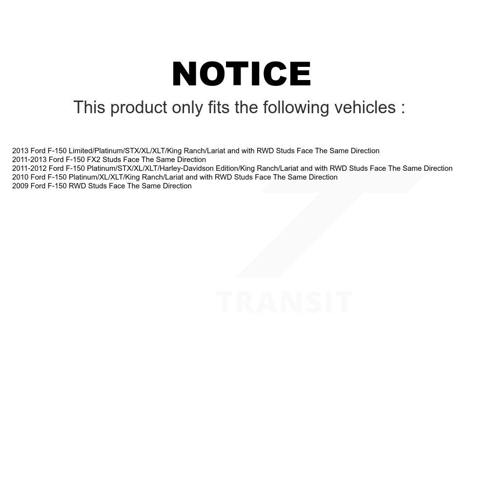 Front Suspension Control Arm And Ball Joint Assembly Steering Tie Rod End Stabilizer Bar Link Kit (8Pc) For Ford F-150 Studs Face The Same Direction KTR-103236