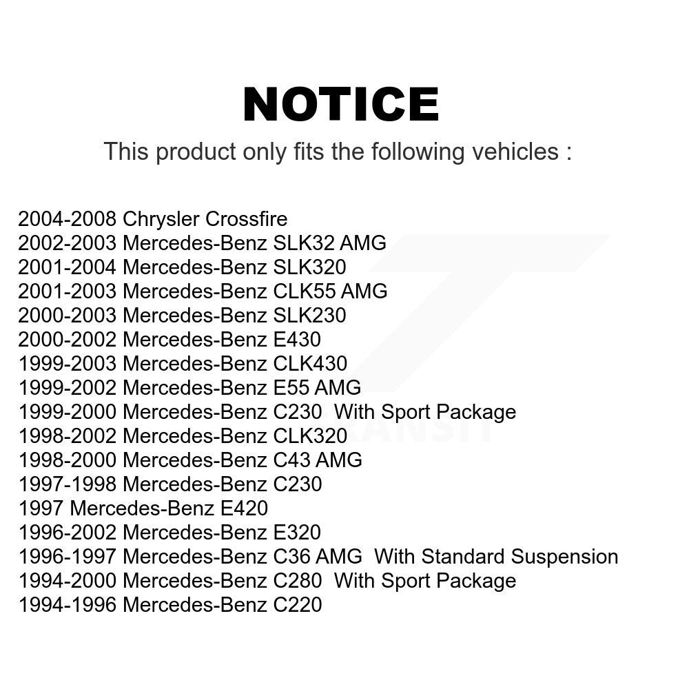 Front Suspension Control Arms And Lower Ball Joints Kit For Mercedes-Benz E320 Chrysler Crossfire C230 CLK320 C280 CLK430 SLK320 SLK230 E430 C220 E420 CLK55 AMG E55 SLK32 C43 C36 KTR-103406