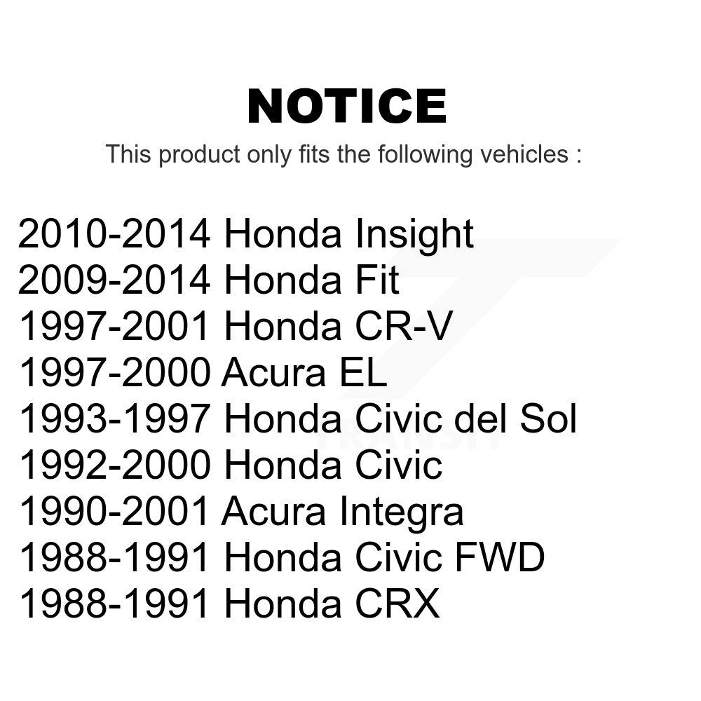 Front Steering Tie Rod End Kit For Honda Civic Fit CR-V Acura Integra Insight del Sol CRX EL KTR-103754