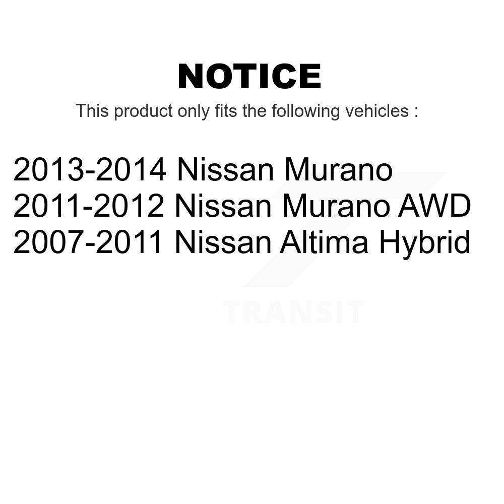 Front Steering Tie Rod End Kit For Nissan Altima Murano KTR-103840