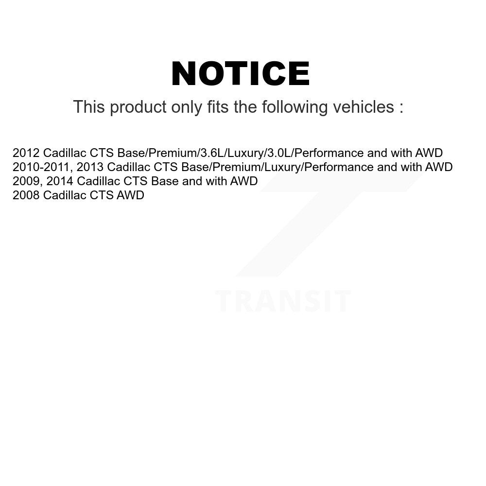 Front Steering Tie Rod End Kit For Cadillac CTS KTR-103849