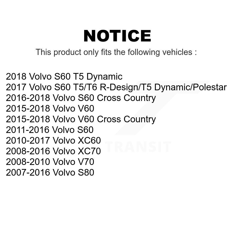Front Steering Tie Rod End Kit For Volvo XC60 S60 XC70 S80 V60 Cross Country V70 KTR-103862
