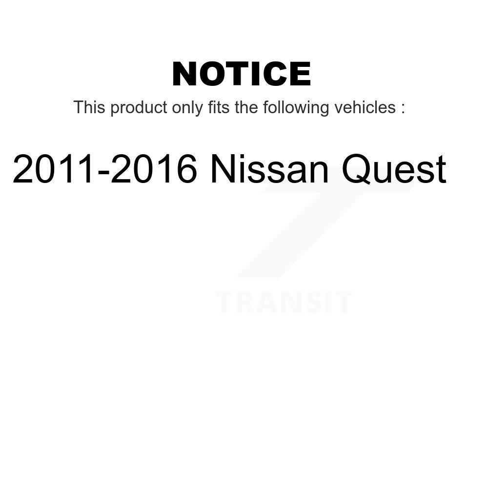 Front Steering Tie Rod End Kit For 2011-2016 Nissan Quest KTR-103899