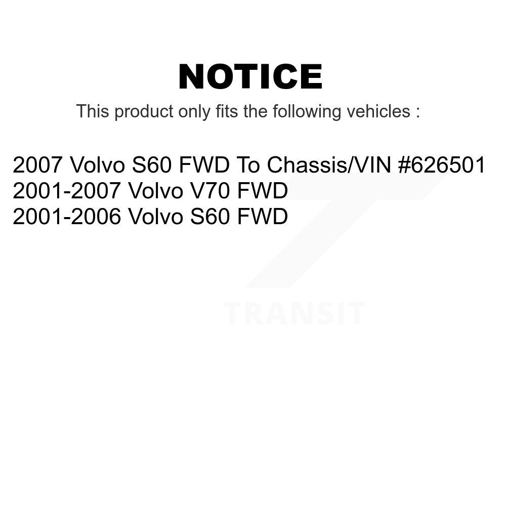 Front Suspension Control Arm With Tie Rod End And Ball Joint Kit (6Pc) For Volvo S60 V70 FWD KTR-104014