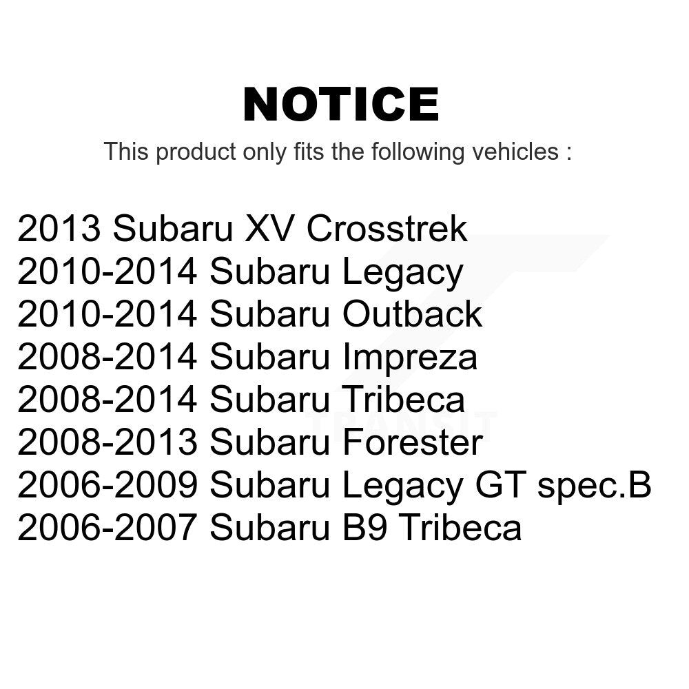 Front Lower Forward Suspension Control Arm Bushing Pair For Subaru Outback Forester Impreza Legacy XV Crosstrek Tribeca B9 KTR-104122