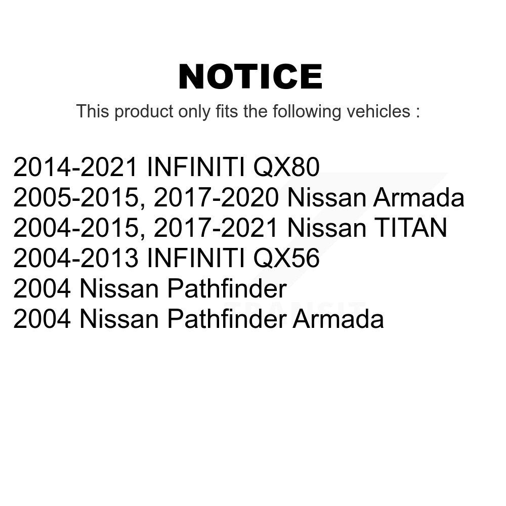 Front Suspension Control Arm And Ball Joint Assembly Kit For Nissan Titan Armada INFINITI QX80 QX56 Pathfinder TITAN KTR-104132